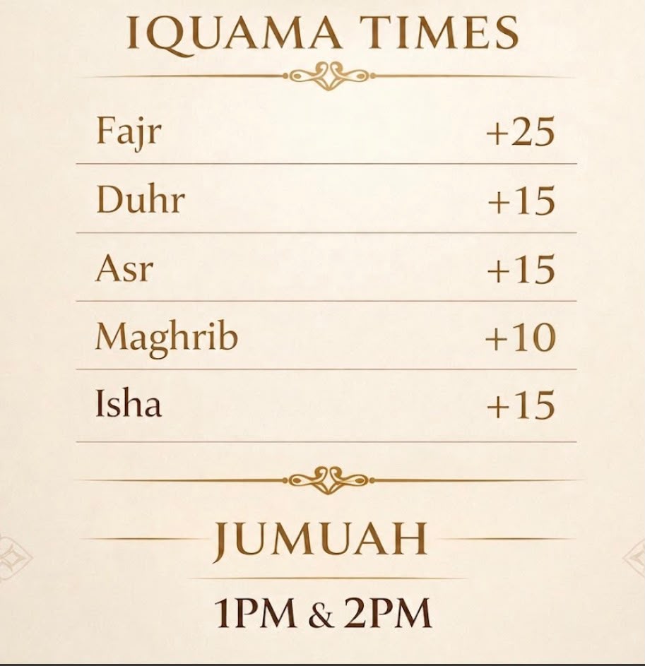 New Prayer Times 2